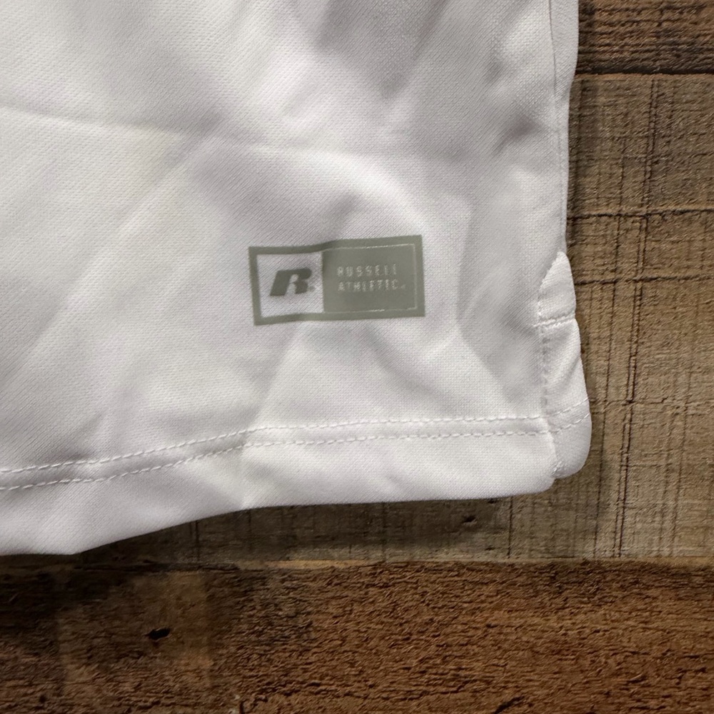 Russell Athletic Women’s White Button Down Polo Shirt Size Large - Picture 2 of 5